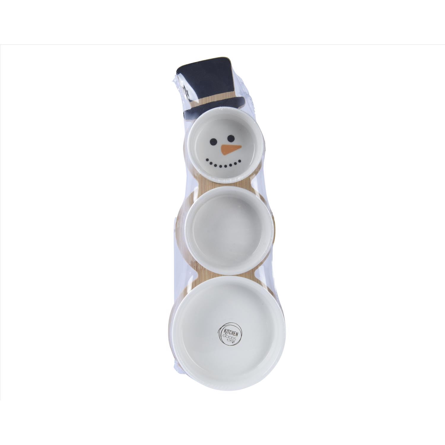 Decoris Tapasset White Snowman Table Decor 1.6 in. - Case of 12