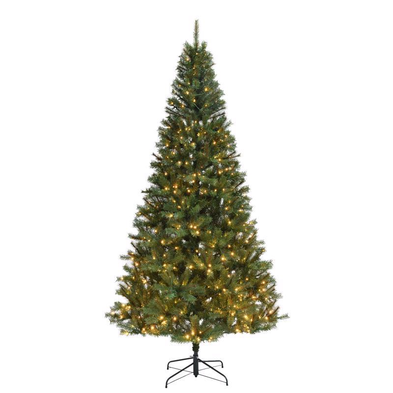 HOLIDAY BRIGHT LIGHTS - Holiday Bright Lights 1-2 Tree 7-1/2 ft. Full LED 450 ct Highland Spruce Color Changing Christmas Tr