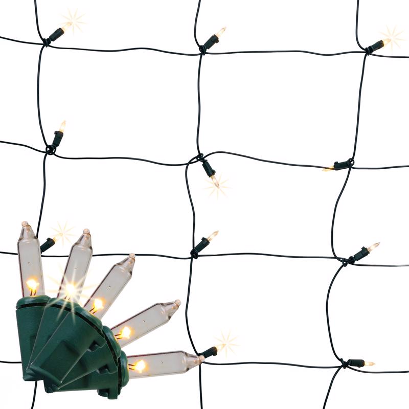 CELEBRATIONS - Celebrations Classic LED T5 Warm White 100 ct Net Christmas Lights 4 ft. [RNT100WTA]