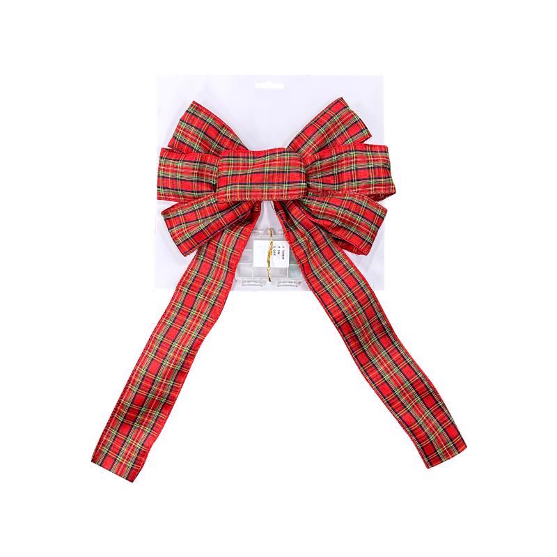 LIN-CON MARKETING - Lin-Con Marketing Omega Bright Designs 10 in. D X 1.5 ft. L LED Prelit Warm White Plaid Bow Garland