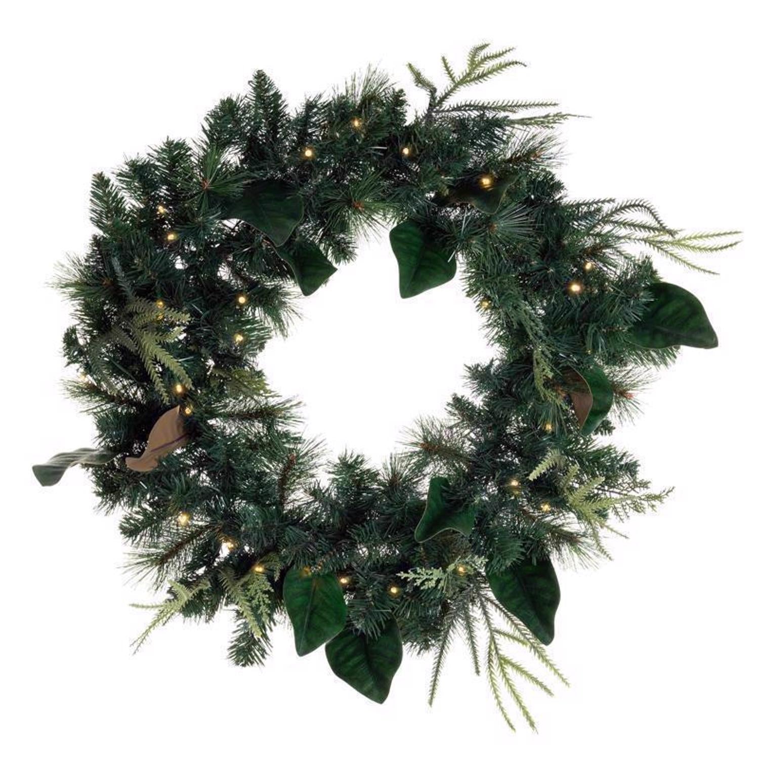 Celebrations Home 30 in. D X 2.5 ft. L LED Prelit Battery Operated Decorated Wreath - Case of 4