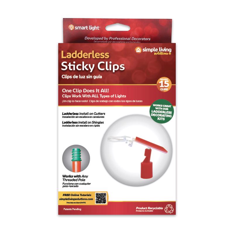 SIMPLE LIVING SOLUTIONS - Simple Living Solutions Ladderless Sticky Clips 15 pk