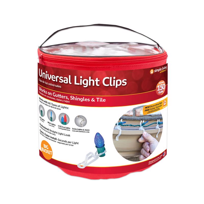 SIMPLE LIVING SOLUTIONS - Simple Living Solutions Universal Light Clips 150 pk