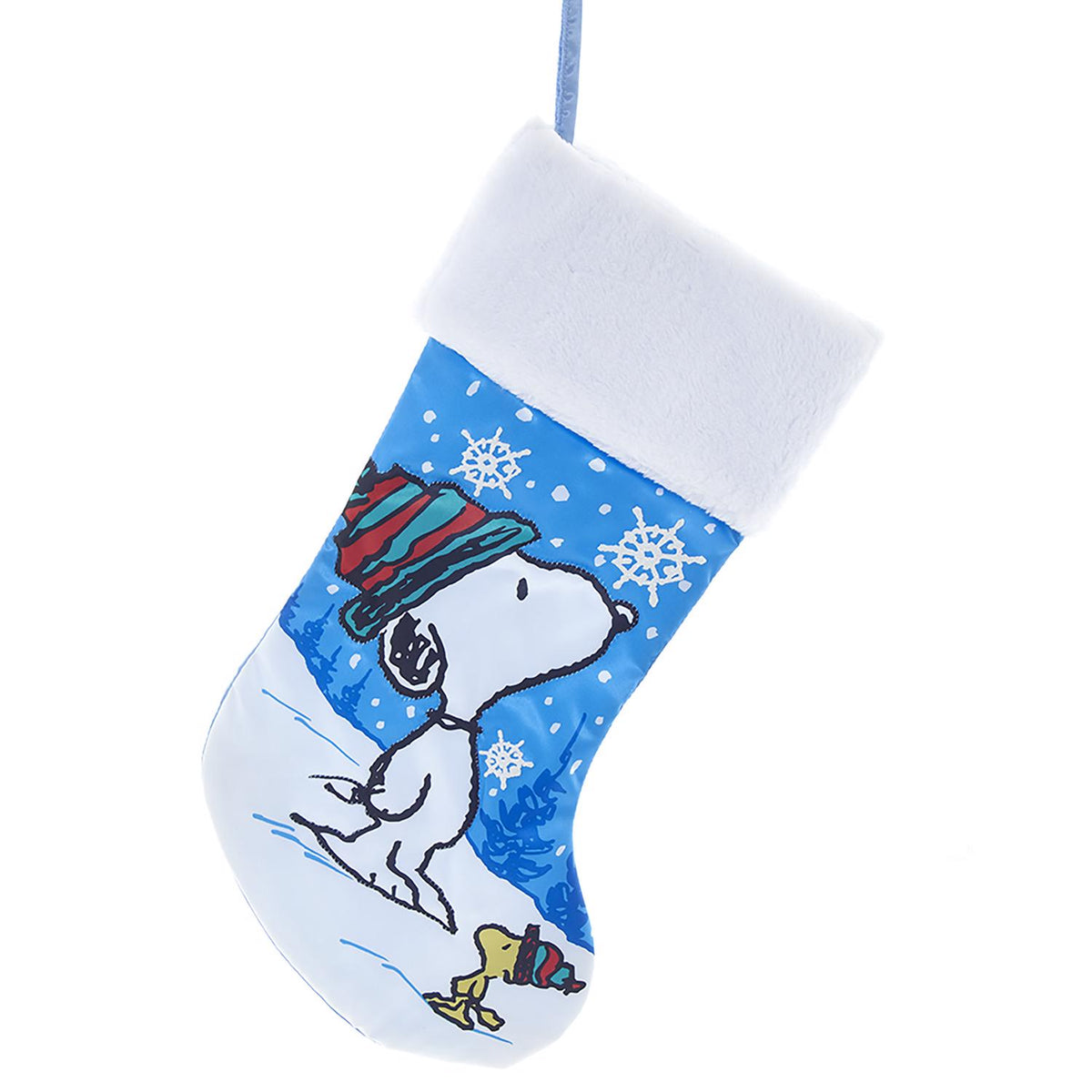 Kurt S. Adler Blue Snoopy with Woodstock Christmas Stocking - Case of 12
