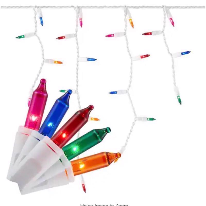 CELEBRATIONS - Celebrations Platinum LED T5 RGBW 100 ct Icicle Christmas Lights 50 ft.