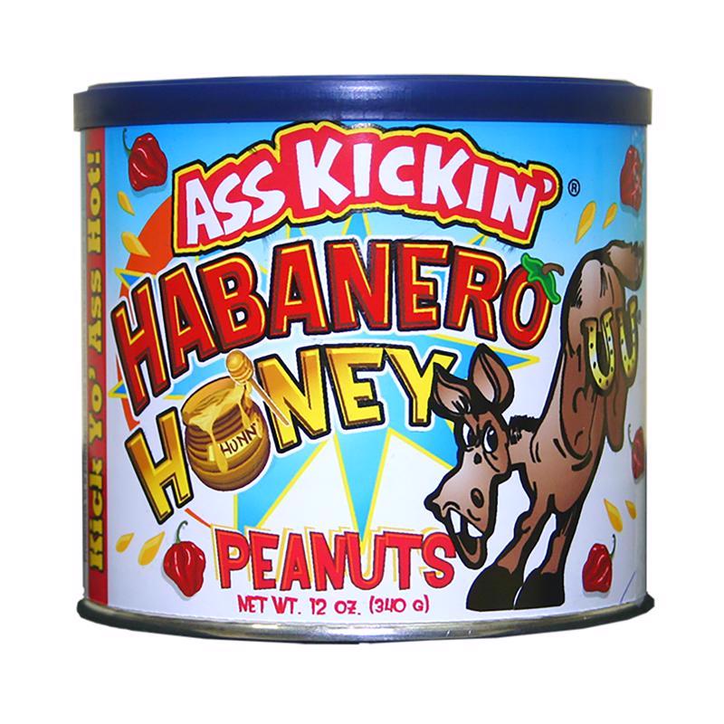 ASS KICKIN' - Ass Kickin' Habanero Honey Peanuts 12 oz Canister