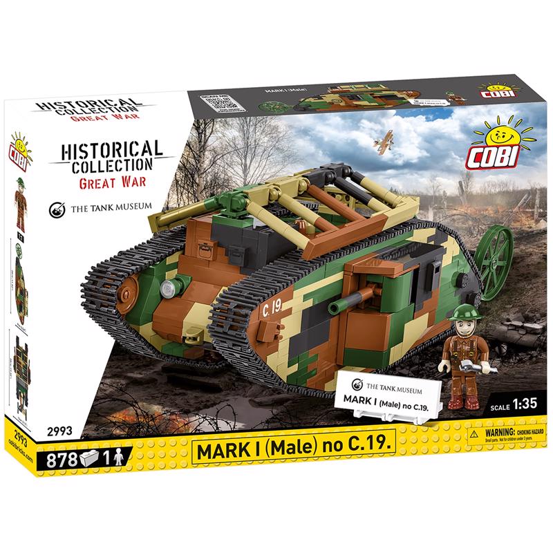 COBI - COBI Mark I Male C19 Tank Block Set Multicolored 878 pc