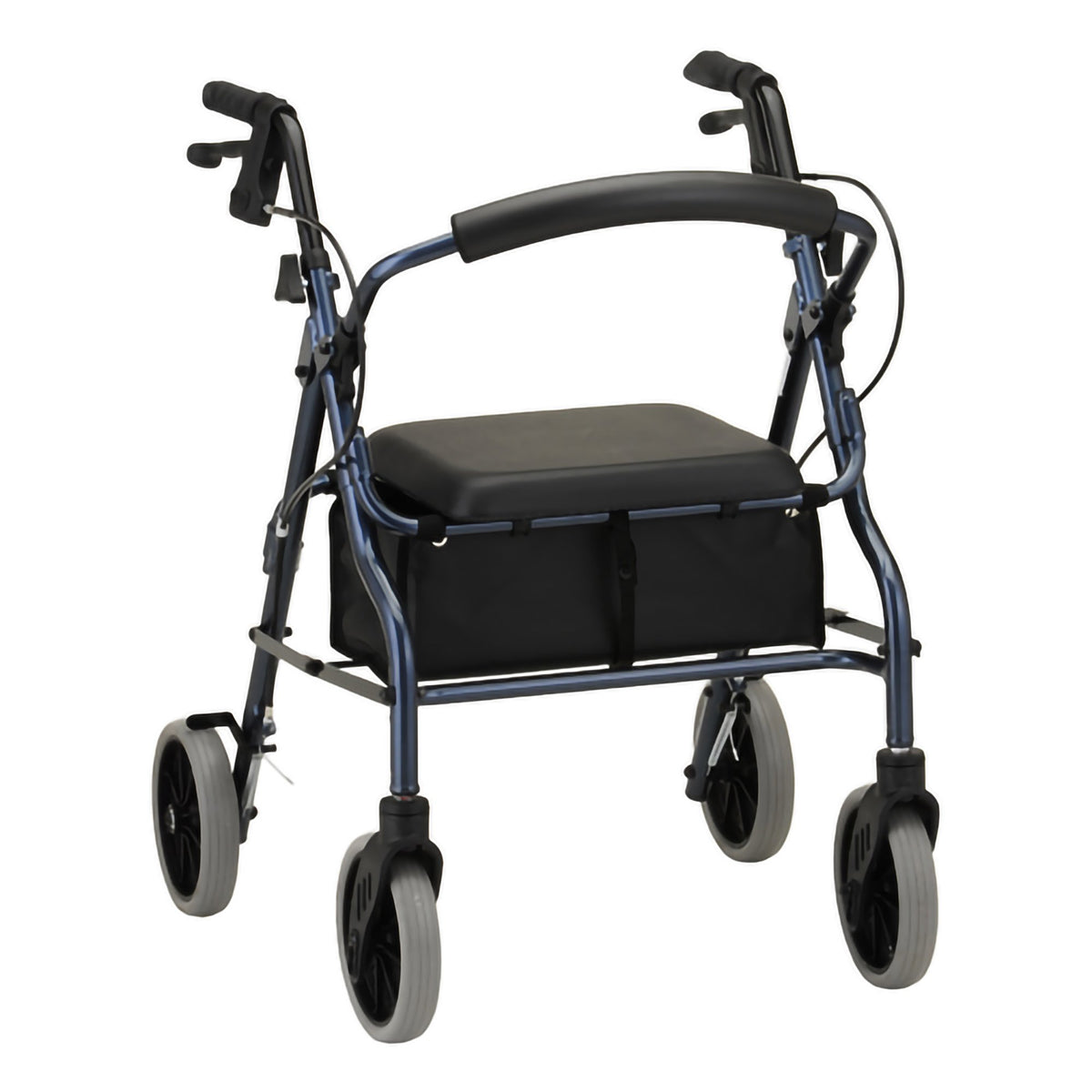 Nova Ortho-Med - 4 Wheel Rollator Zoom 22 Blue Adjustable Height / Folding Aluminum Frame [1/EA]