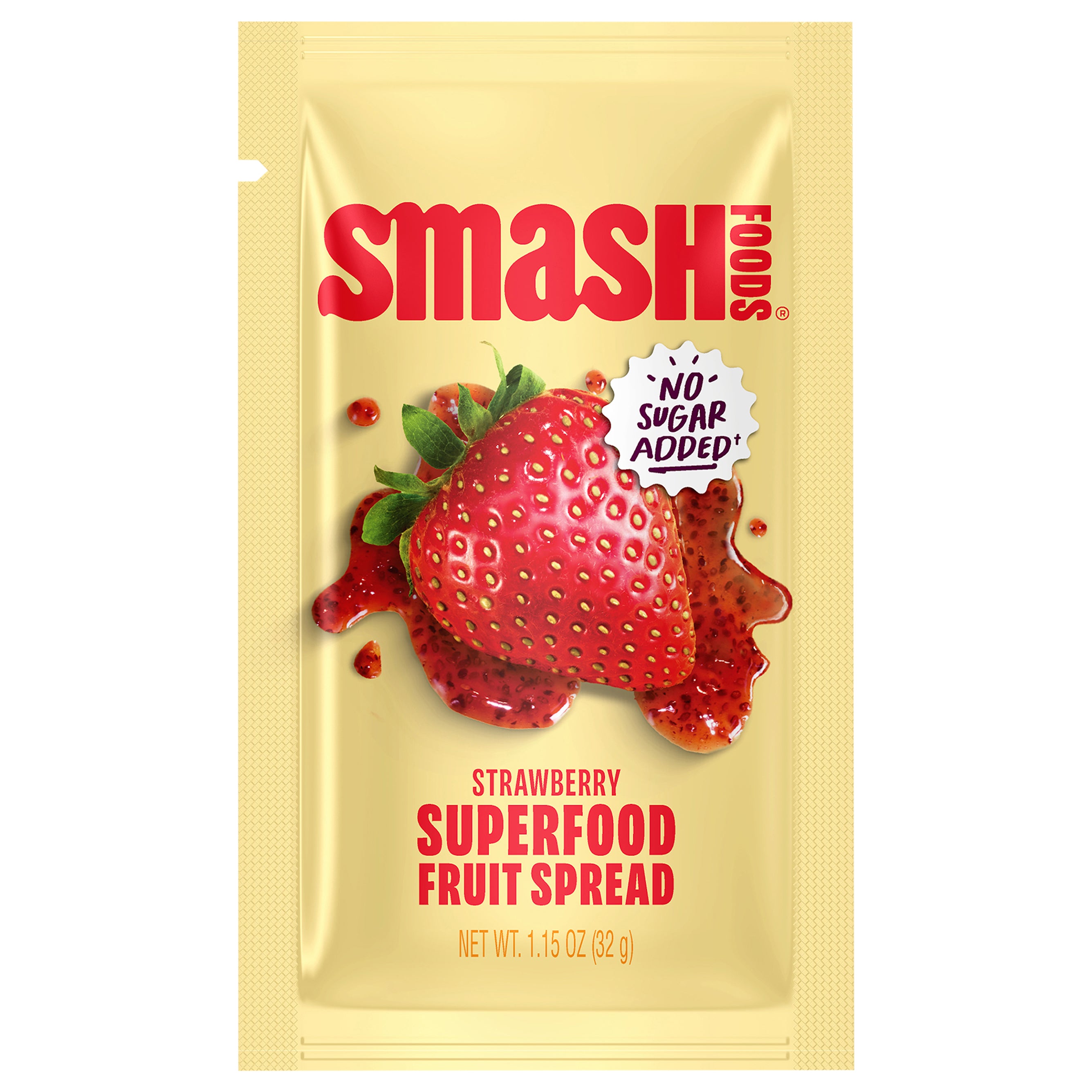 Smash Strawberry Superfood Fruit Spread Single Serve - Case of 10