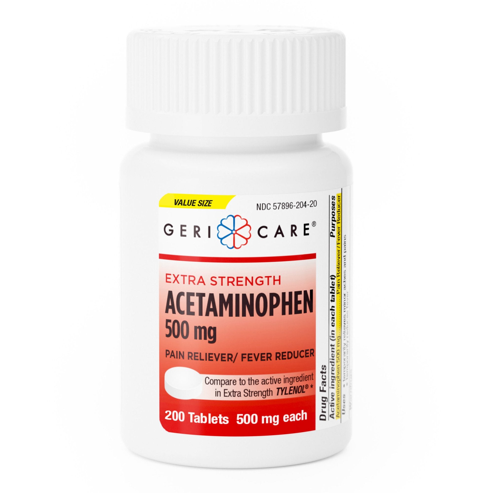 Geri-Care - Pain Relief Geri-Care® 500 mg Strength Acetaminophen Tablet 200 per Bottle [1/BT]
