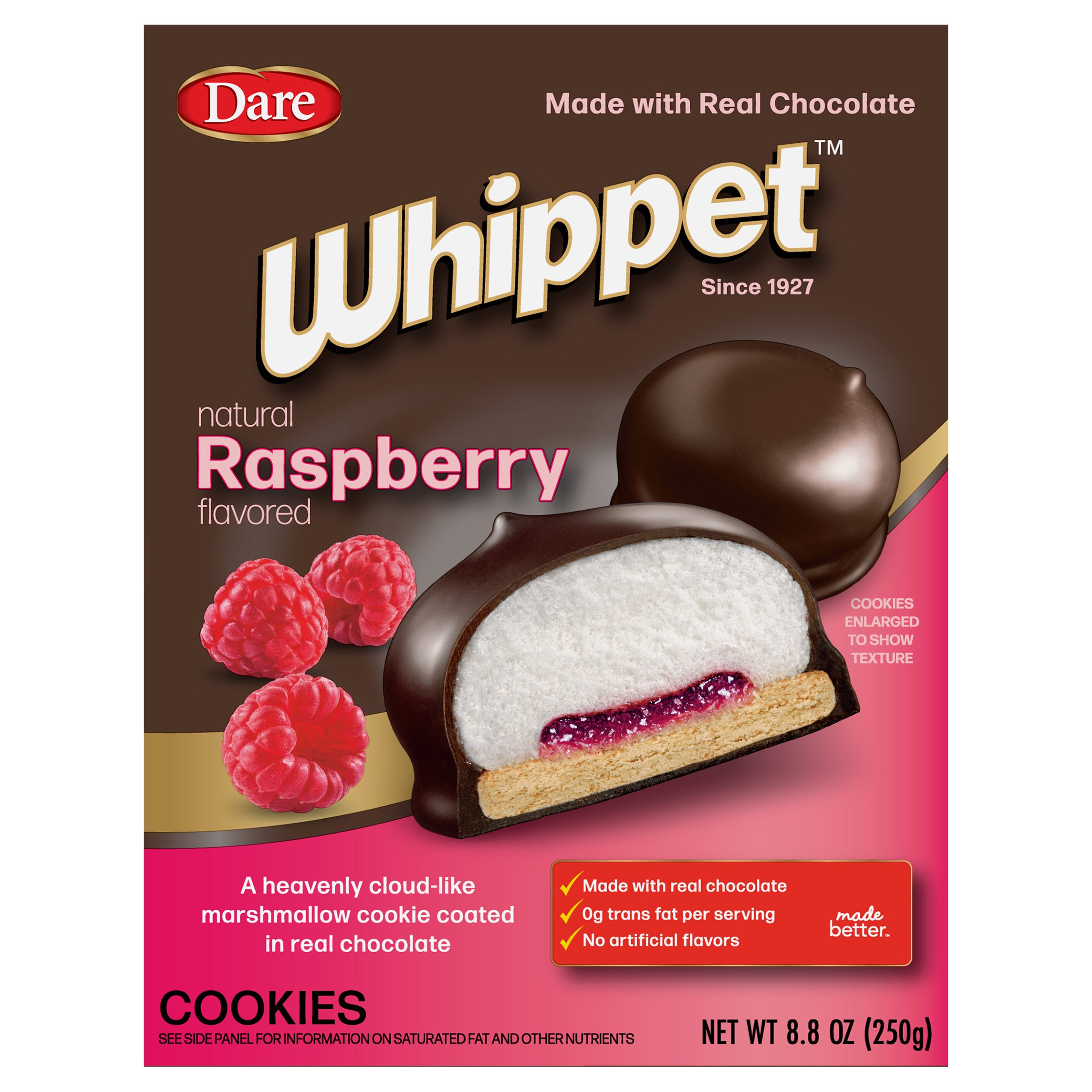 Whippet Raspberry Cookies - Case of 12