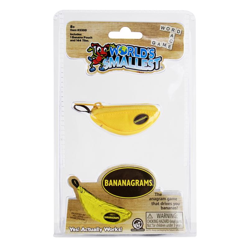 WORLDS SMALLEST - World's Smallest Bananagrams Word Game Yellow 145 pc