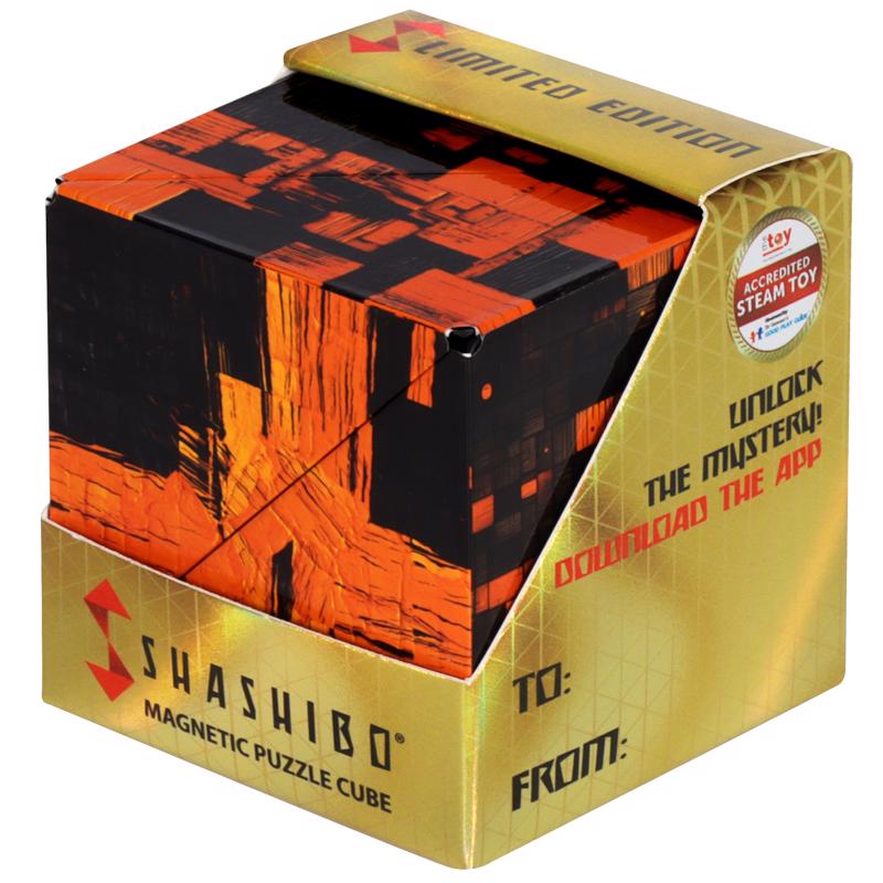 SHASHIBO - Shashibo Seasonal Series Spooky Magnetic Puzzle Cube Orange 12 pc