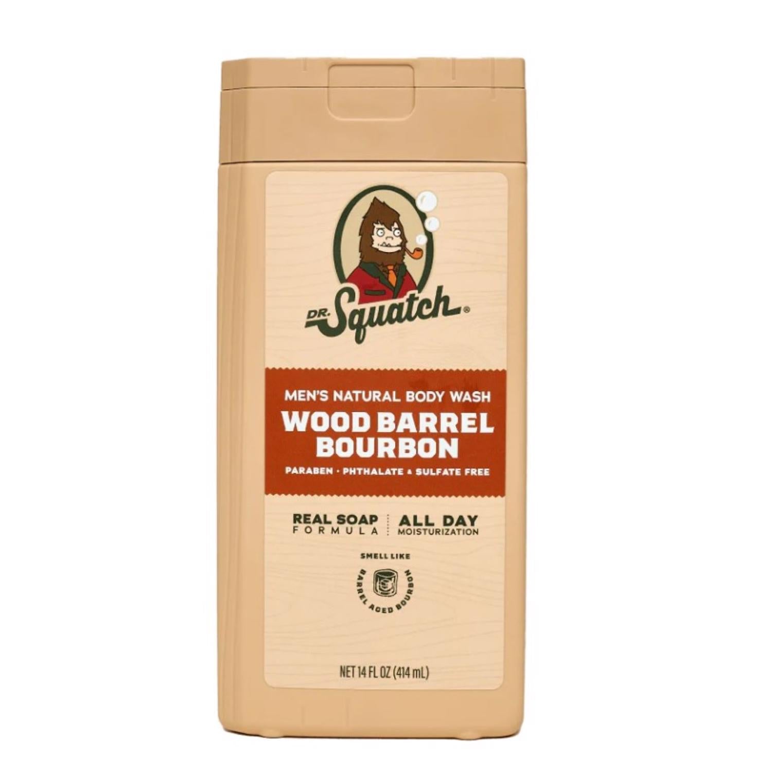 Dr. Squatch Wood Barrel Bourbon Scent Body Wash 14 fl. oz. 1 pk - Case of 1