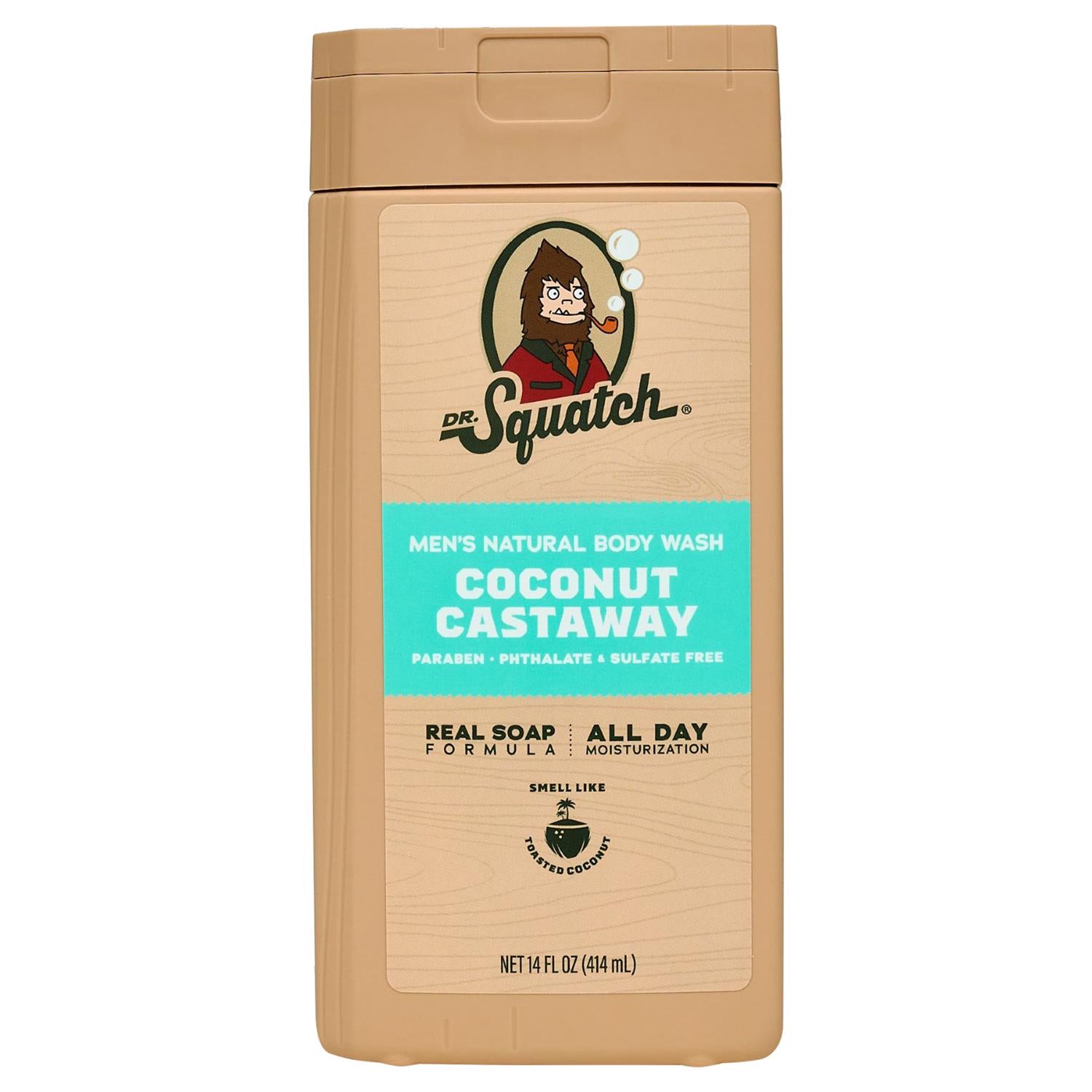Dr. Squatch Scent-Lock Coconut Castaway Scent Body Wash 14 fl. oz. 1 pk - Case of 1