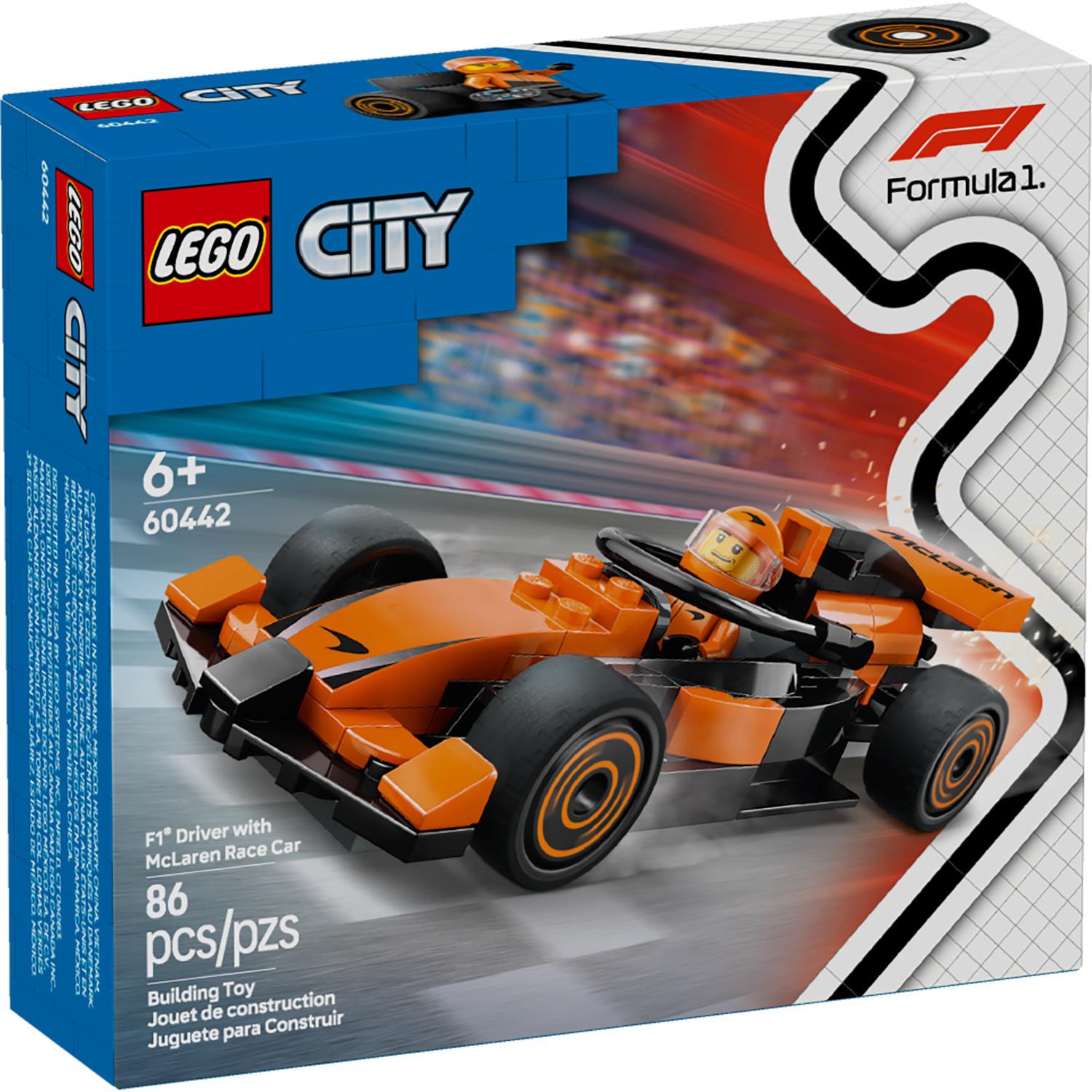 LEGO City F1 Driver with McLaren Race Car Building Set Multi 86 pc