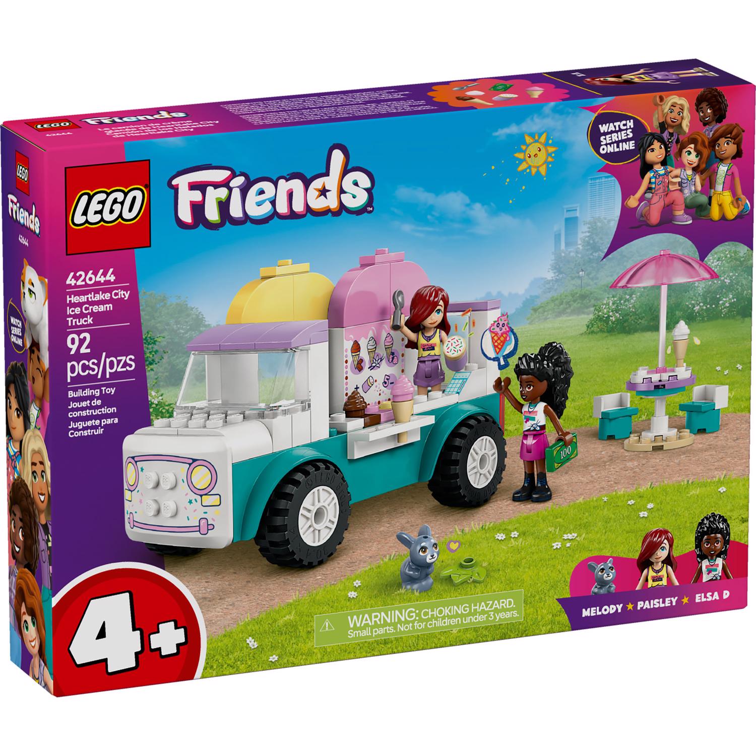 LEGO Friends Heartlake City Ice Cream Truck Building Set Multi 92 pc
