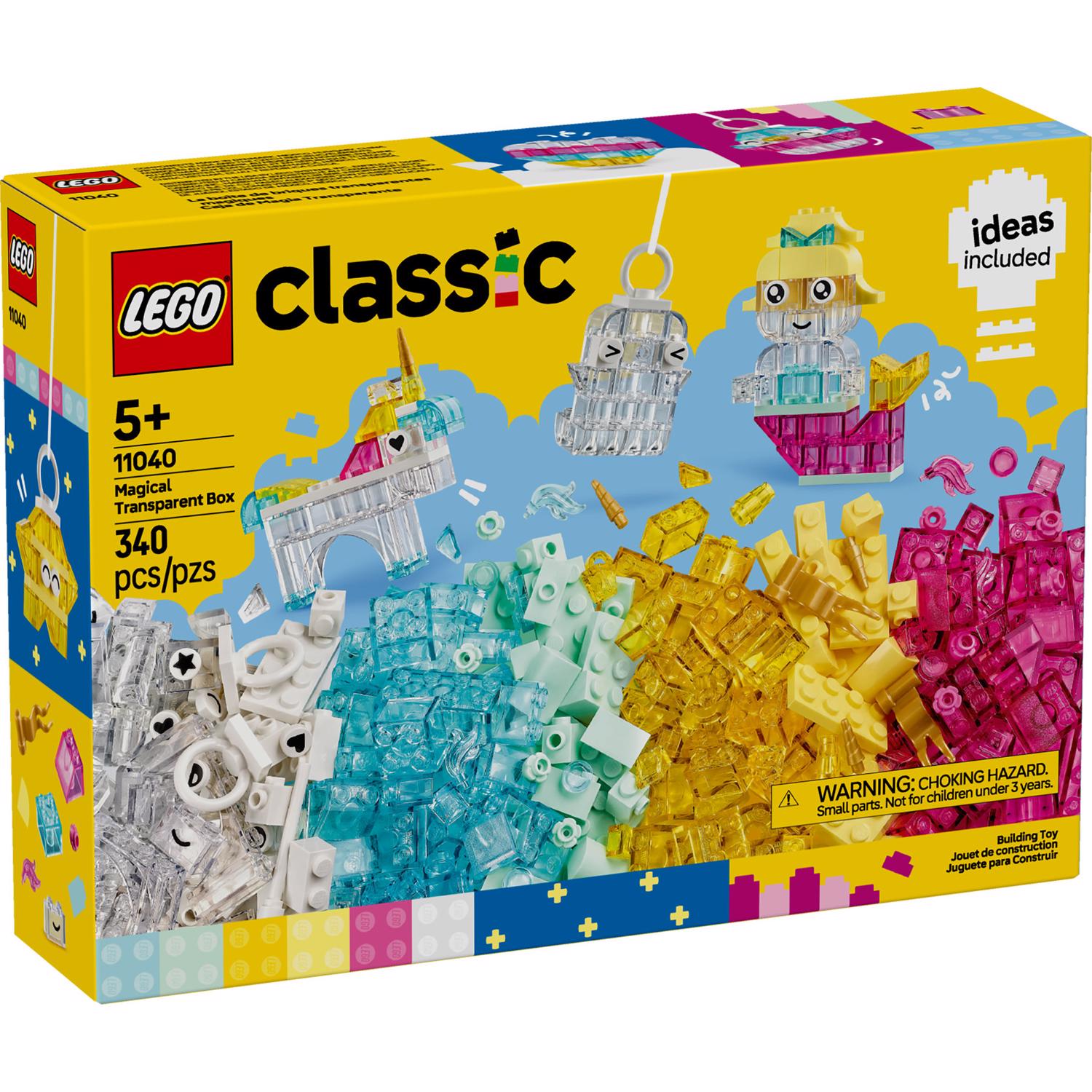 LEGO Classic Magical Transparent Box Building Toy Multi 340 pc