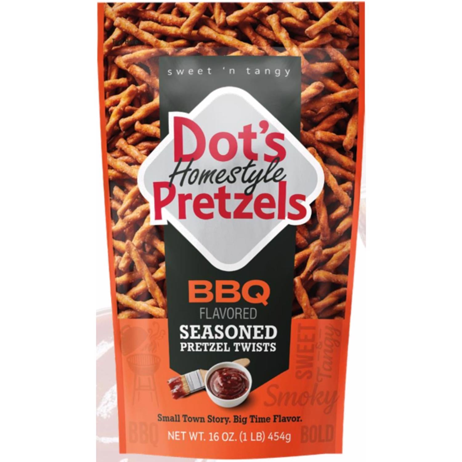 Dot's Homestyle BBQ Pretzels 16 oz Bagged - Case of 10