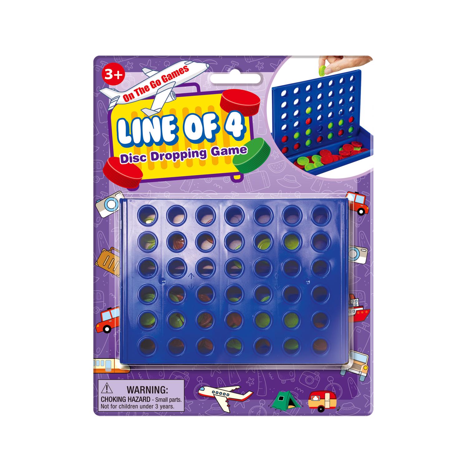 On the Go Games Line of 4 Disc Dropping Games Blue - Case of 24