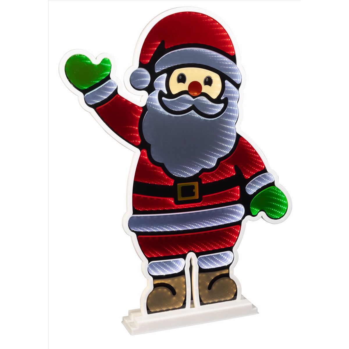 Celebrations LED Infinity Santa 30 in. Yard Decor