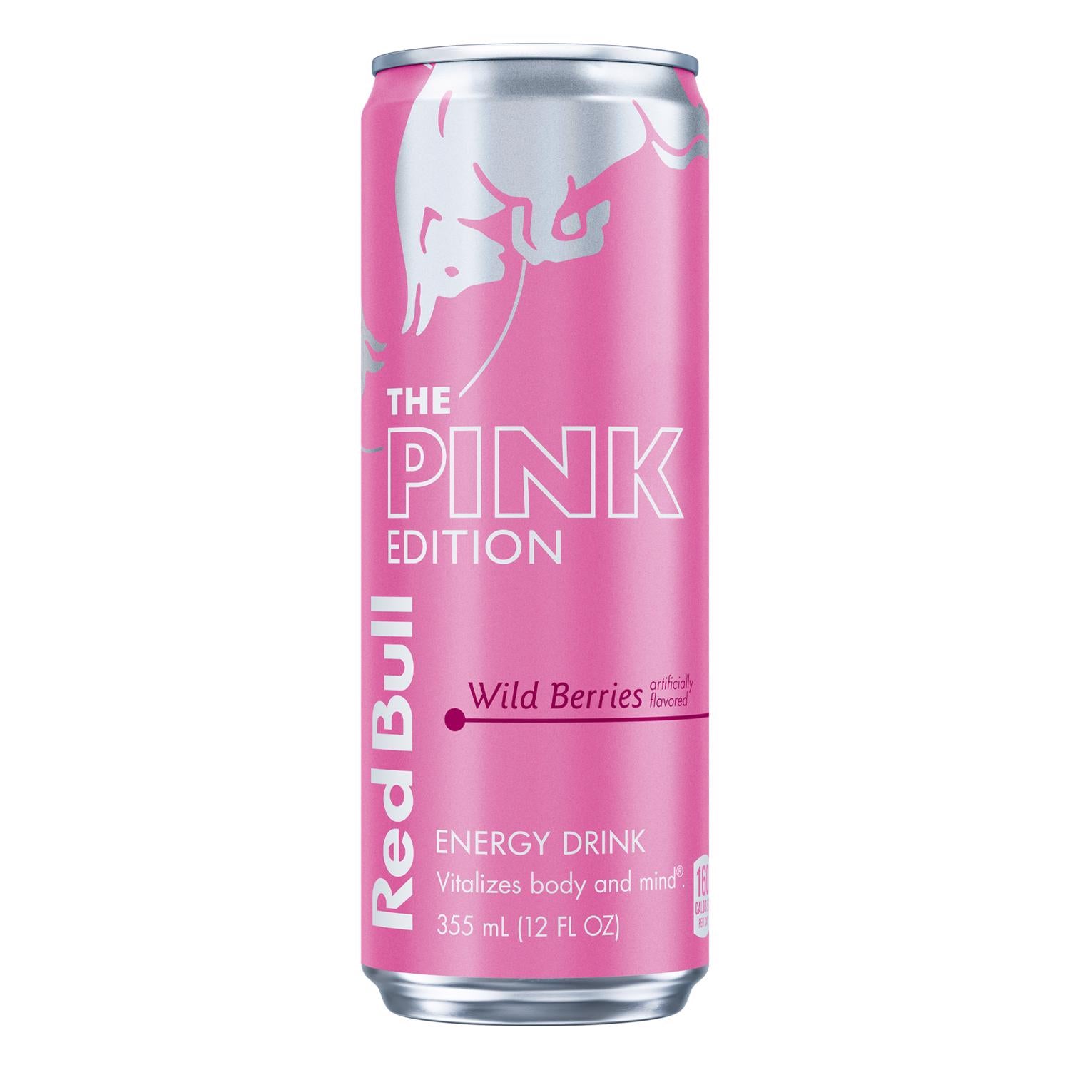 Red Bull Pink Edition Wild Berries Caffeine Beverage 12 oz 1 pk - Case of 24