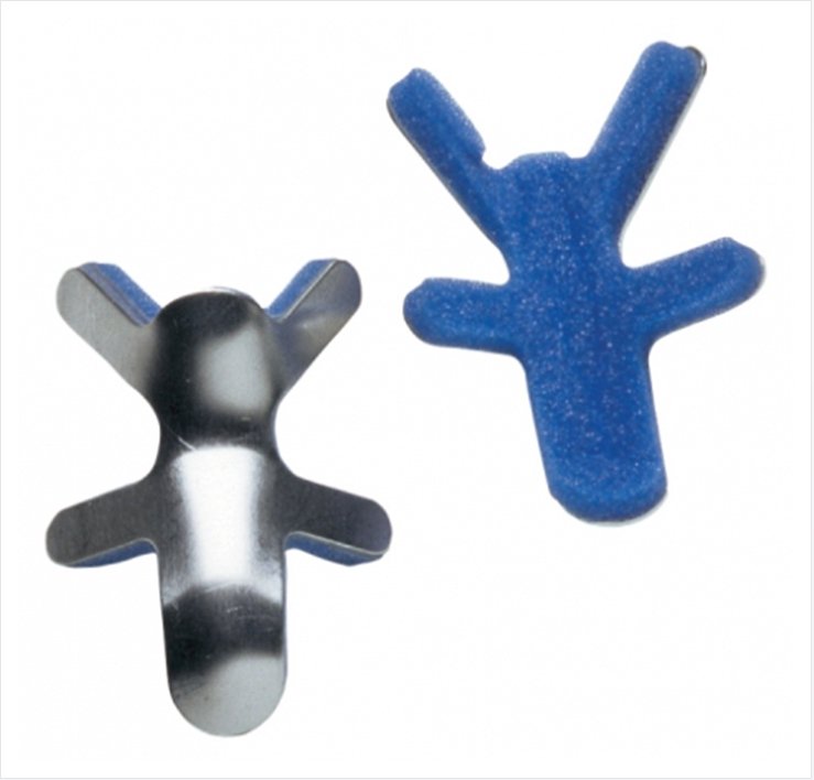 DJO - Finger Splint ProCare® Adult Medium Bendable Prong Closure Left or Right Hand Blue / Silver [12/PK]
