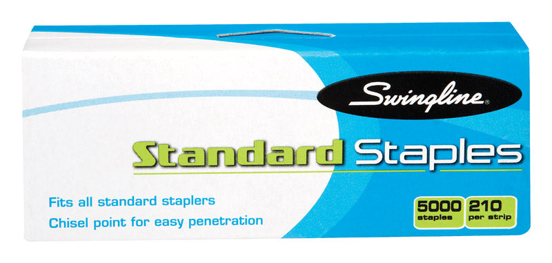 SWINGLINE - Swingline 1/4 in. L Flat Crown Standard Staples 5000 pk