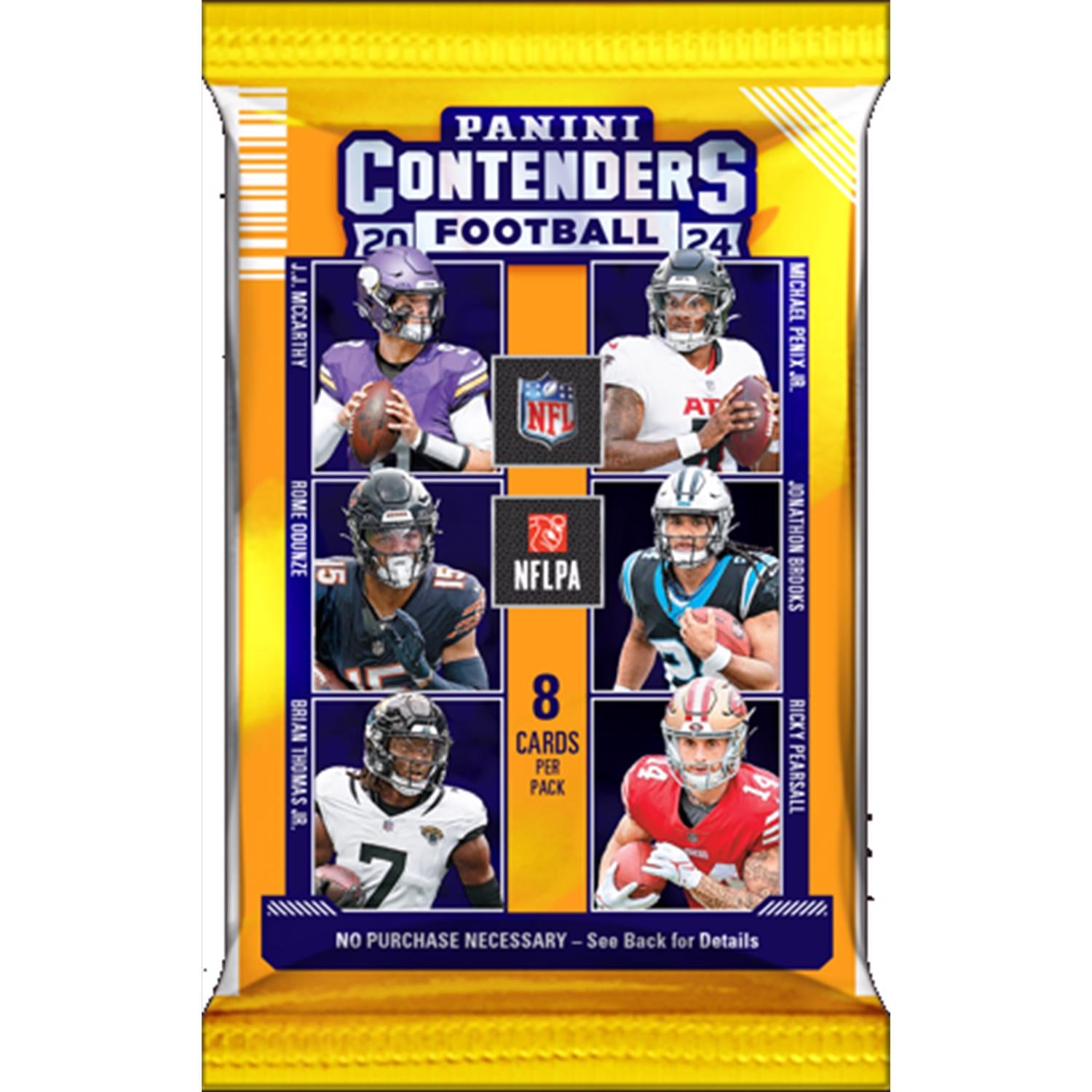 Panini NFL 2024 Contenders Foot Ball Retail Pack Trading Cards Multicolored - Case of 24