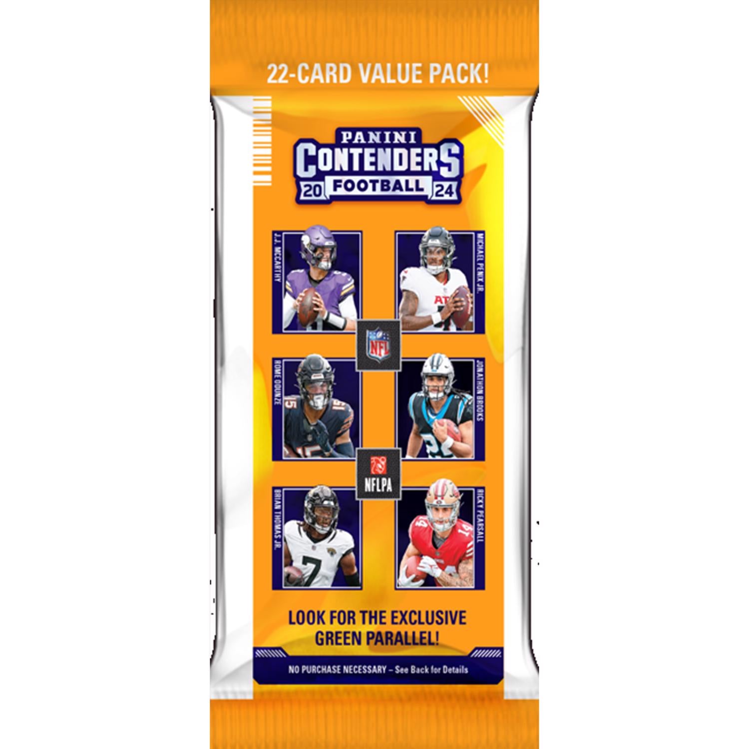 Panini NFL 2024 Contenders Foot Ball Fat Pack Trading Cards Multicolored - Case of 12