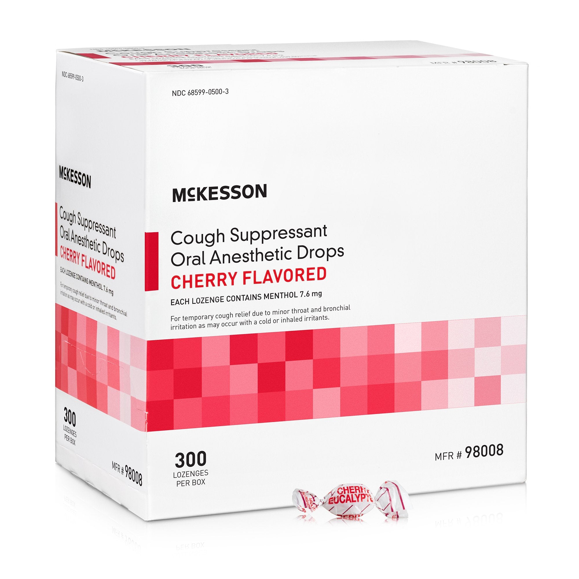 McKesson Brand - Cold and Cough Relief McKesson Brand 7.6 mg Strength Lozenge 300 per Box [3600/CS] (1111732_CS)