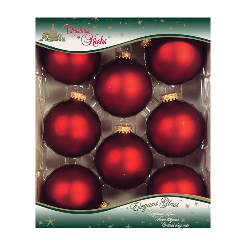 CHRISTMAS BY KREBS - Christmas by Krebs Red Velvet Ball Ornament - Case of 12
