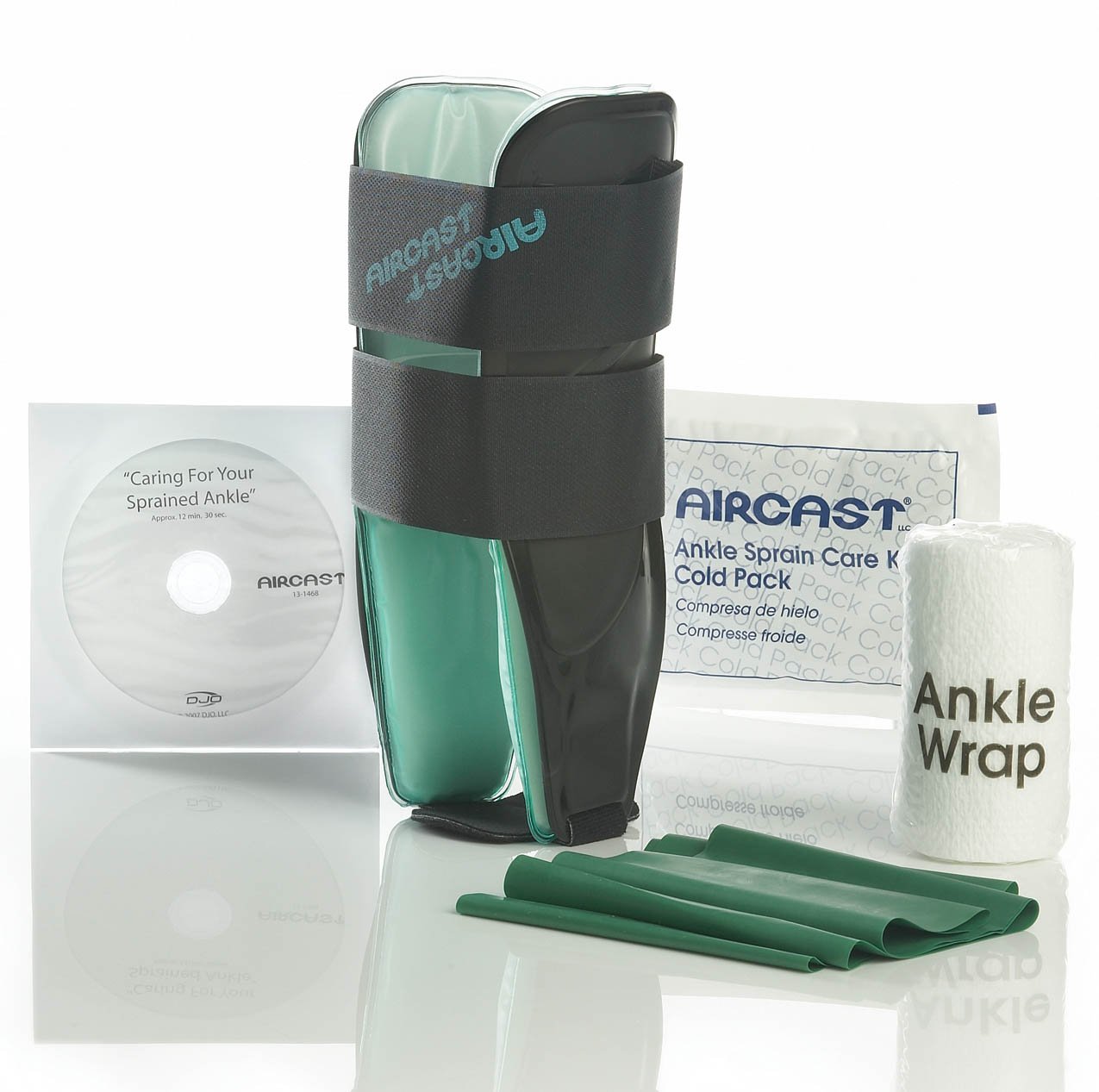 DJO - Ankle Sprain Management Kit Air-Stirrup® Universe™ Includes: Air-Stirrup* Universe* Ankle Brace, Ankle Wrap, Cold Pack, Exercise Band, Instructional DVD and Booklet [1/EA]