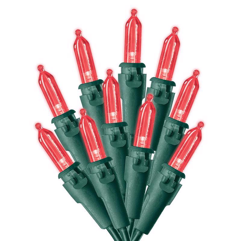 CELEBRATIONS - Celebrations Blue LED Mini Red 100 ct String Christmas Lights 24.5 ft. - Case of 12