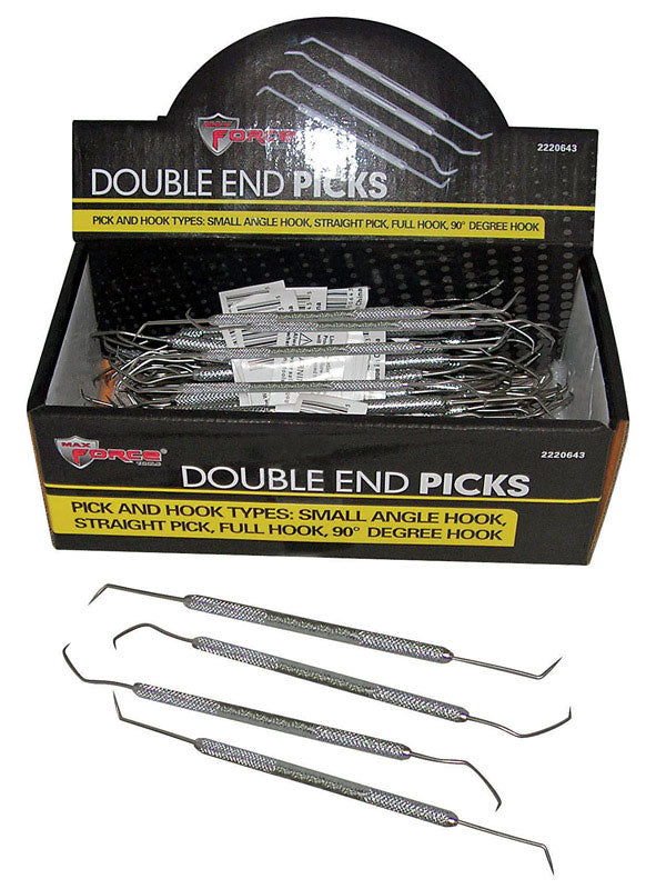 DIAMOND VISIONS - Diamond Visions Max Force Tools Double Ended Picks Stainless Steel 1 pk - Case of 80