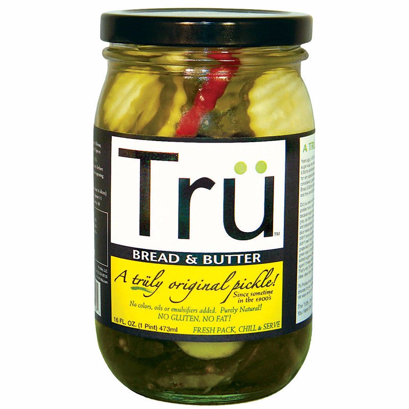 TRU PICKLES - Tru Pickles Bread and Butter Pickles 16 oz Jar - Case of 6