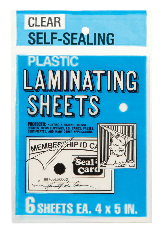SEAL-A-CARD - Seal-A-Card Books and Stationery Laminating Sheets Plastic 6 sheet - Case of 24