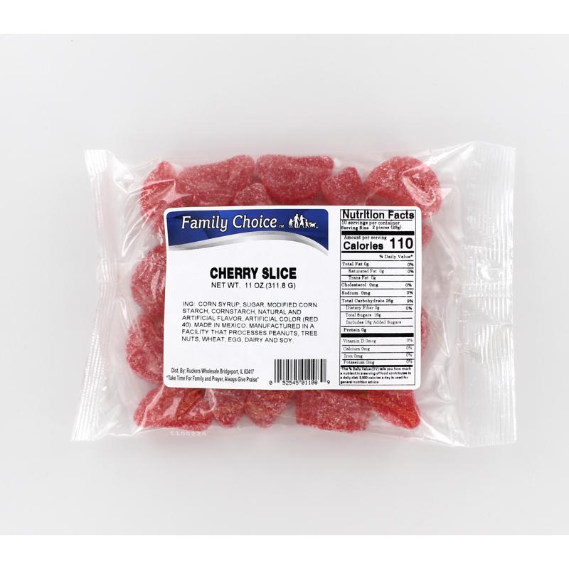 FAMILY CHOICE - Family Choice Cherry Slices Gummi Candy 11 oz - Case of 12