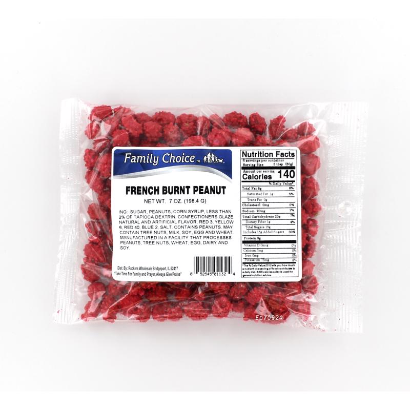 FAMILY CHOICE - Family Choice French Burnt Peanuts Candy 7 oz - Case of 12