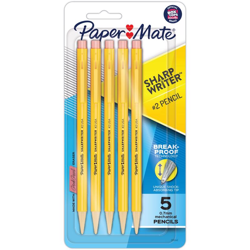 PAPER MATE - Paper Mate SharpWriter #2 0.7 mm Mechanical Pencil 5 pk - Case of 6