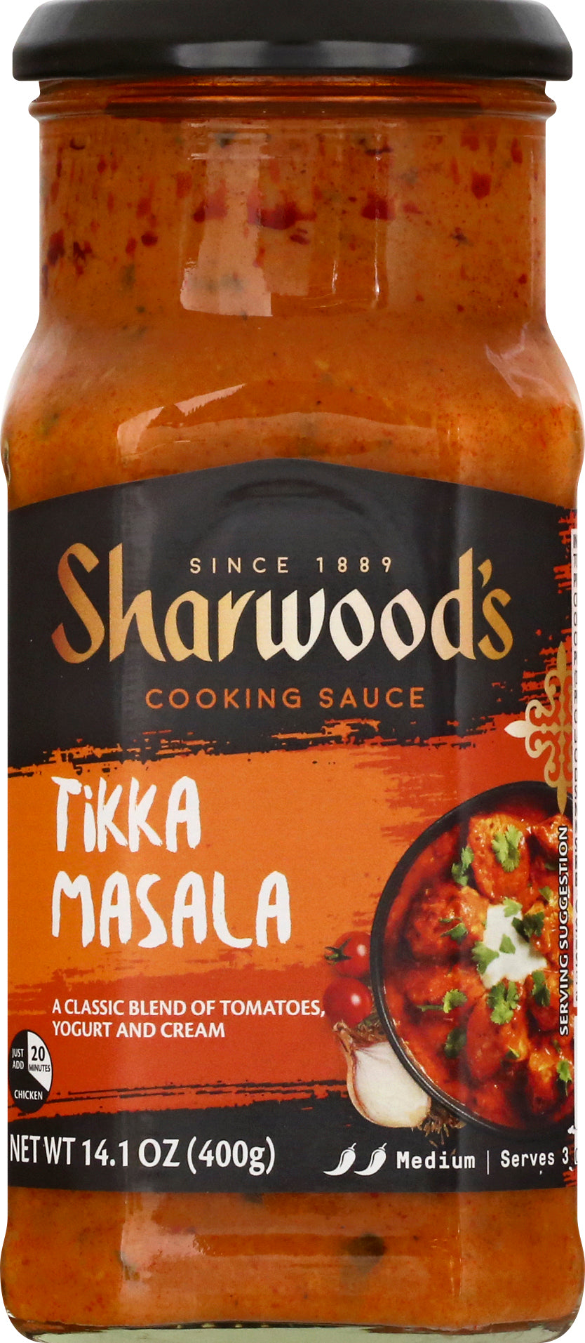 Sharwood's Medium Tikka Masala Cooking Sauce 14.1 oz - Case of 6
