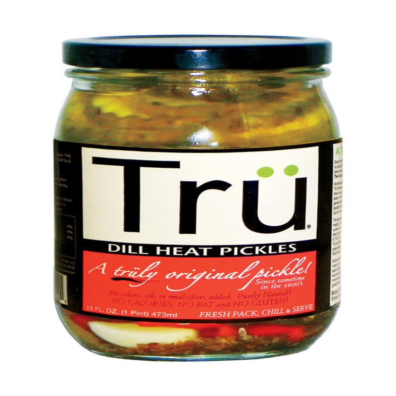 TRU PICKLES - Tru Pickles Dill Heat Pickles 16 oz Jar - Case of 6