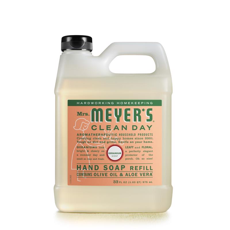 MRS. MEYER'S - Mrs. Meyer's Clean Day Organic Geranium Scent Hand Soap Refill 33 oz