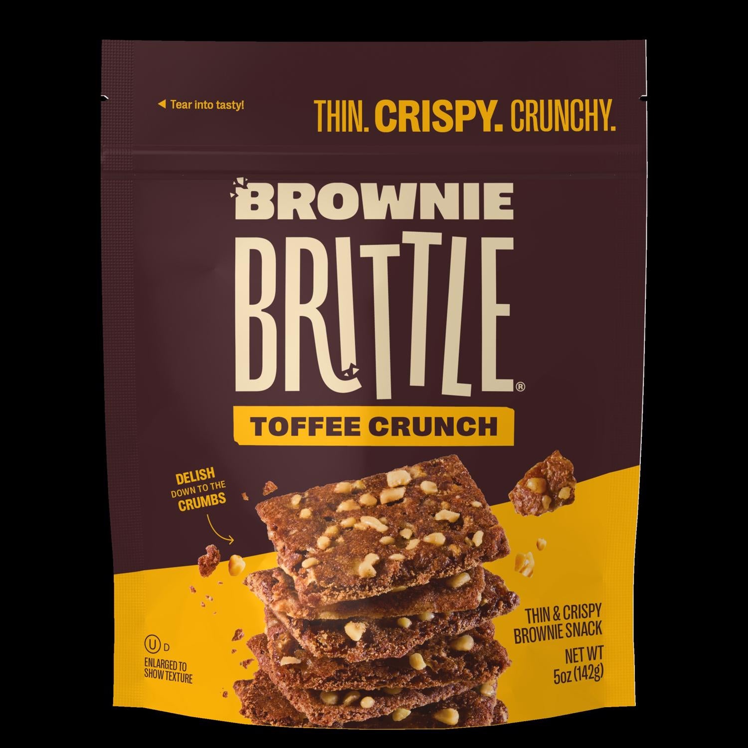 Brownie Brittle Toffee Crunch Brownie Brittle 5 oz Bagged - Case of 6