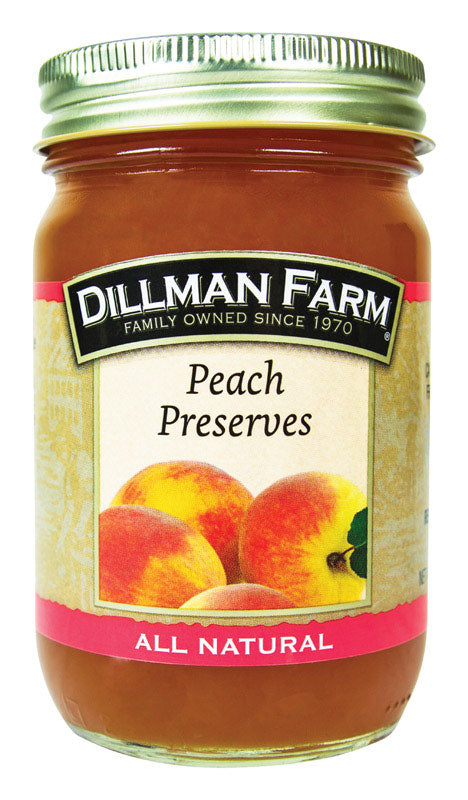DILLMAN FARM - Dillman Farm All Natural Peach Preserves 16 oz Jar - Case of 6