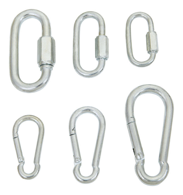 HOME PLUS - Home Plus Zinc-Plated Steel Snap Hook And Quick Link Set - Case of 12