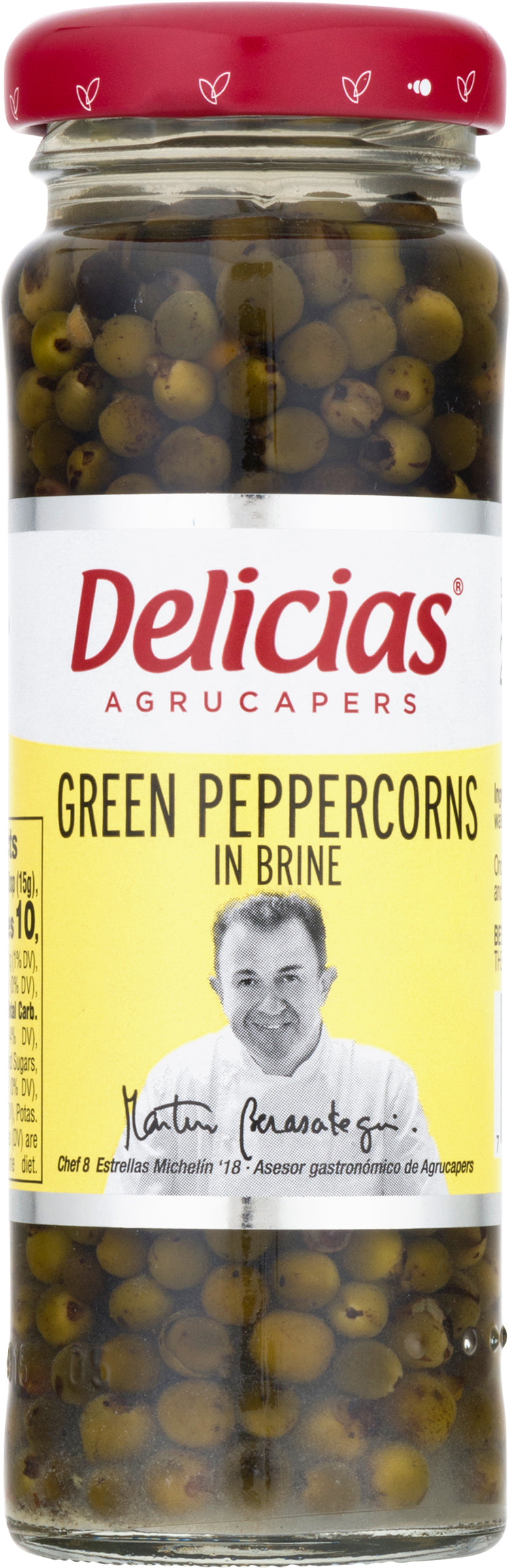 Delicias In Brine Agrucapers Green Peppercorns 3.5 oz - Case of 12