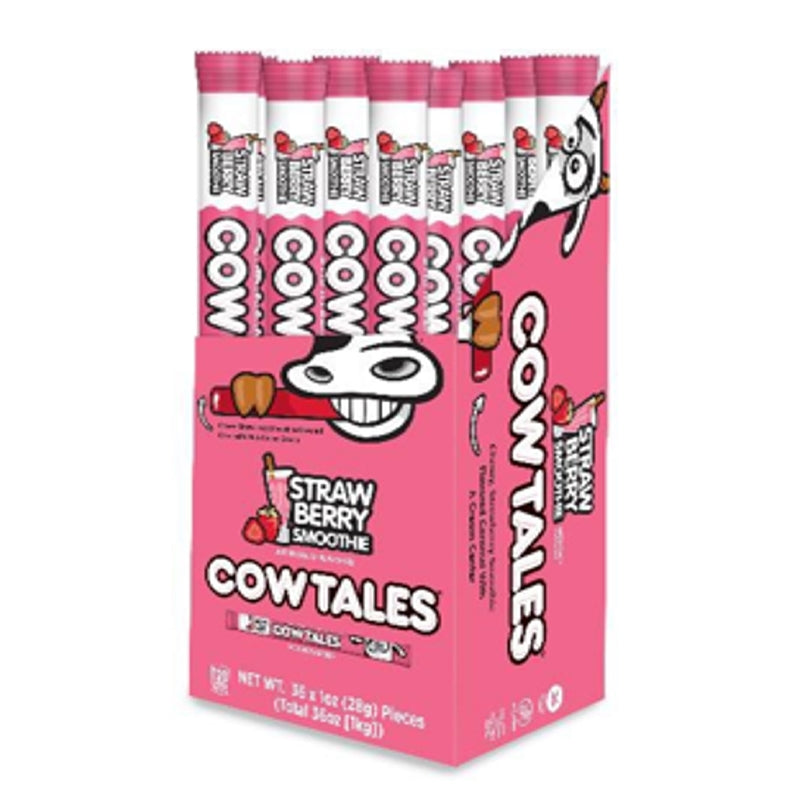 GOETZES CANDY - Goetzes Candy Cow Tales Strawberry Smoothie Candy 36 oz - Case of 36