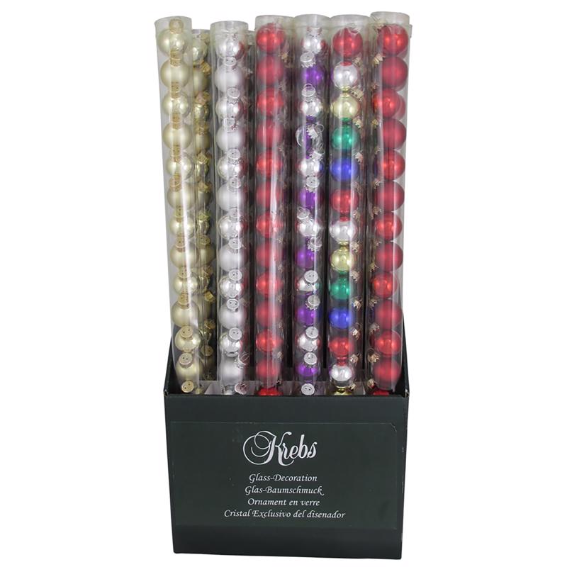 CHRISTMAS BY KREBS - Christmas by Krebs Assorted Ball Tube Ornament - Case of 18