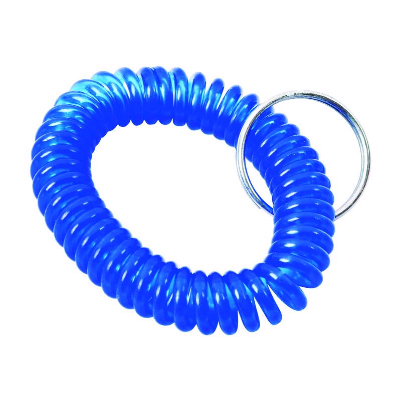 HOME PLUS - Home Plus 6 in. D Vinyl Blue/Silver Coiled Key Ring - Case of 60
